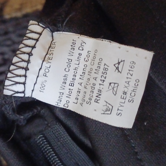 2/$70 Black Strapless Dress with Gold Detailing - Fits Size XS - Picture 8 of 8